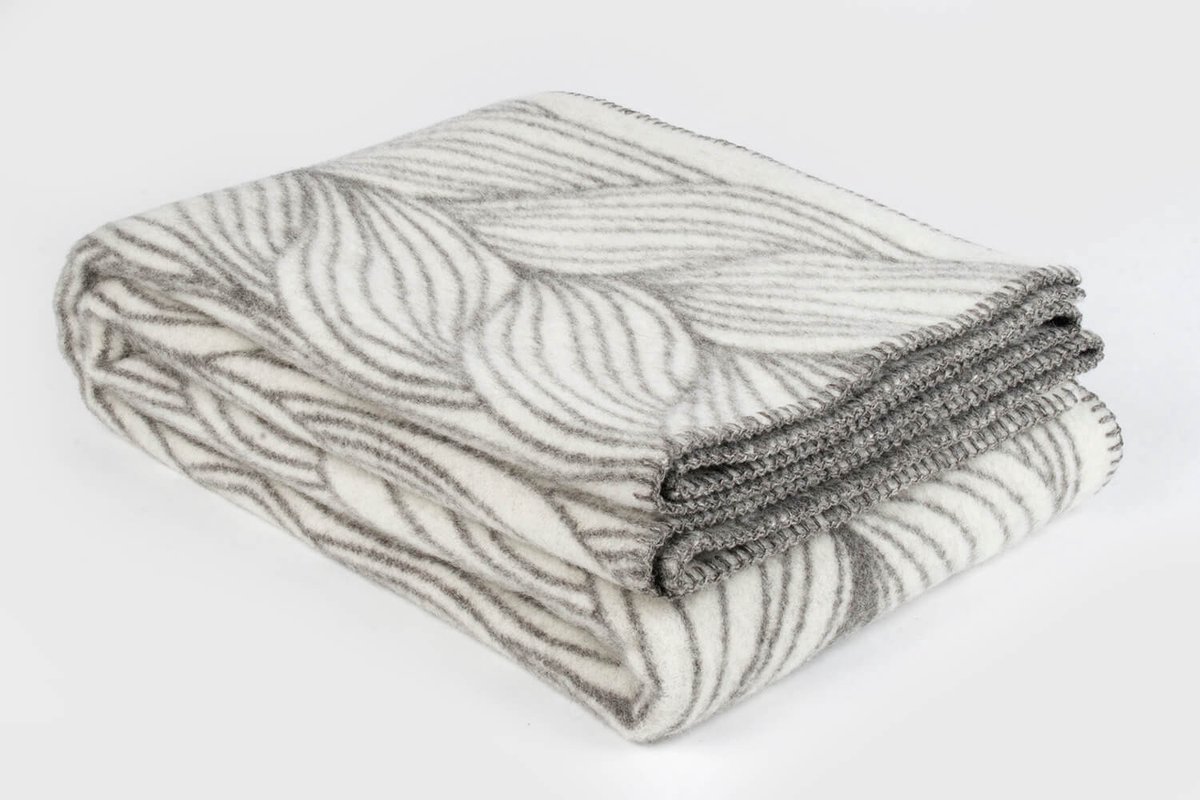Røros Tweed Plaid Naturpledd 135x200 cm Flette