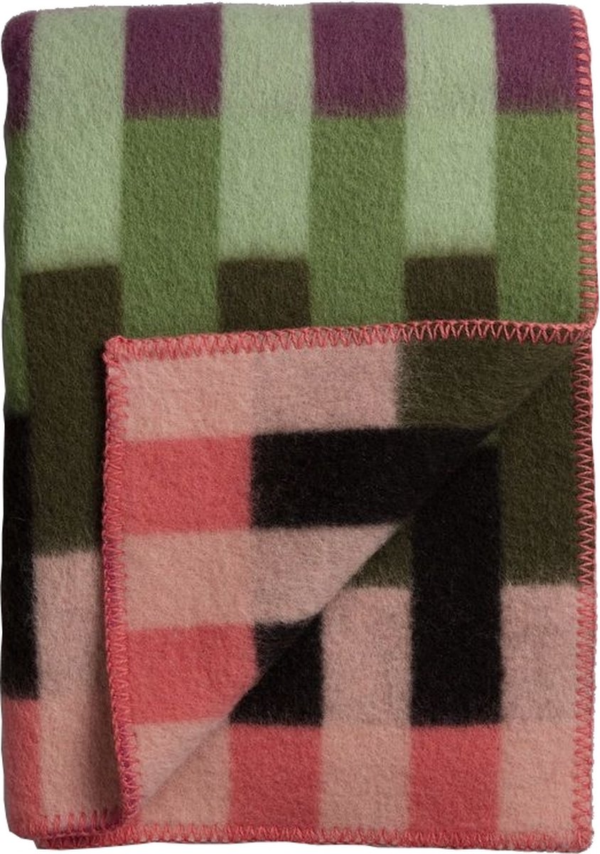 Røros Tweed Plaid Åsmund bold 135x200 cm Pink-green