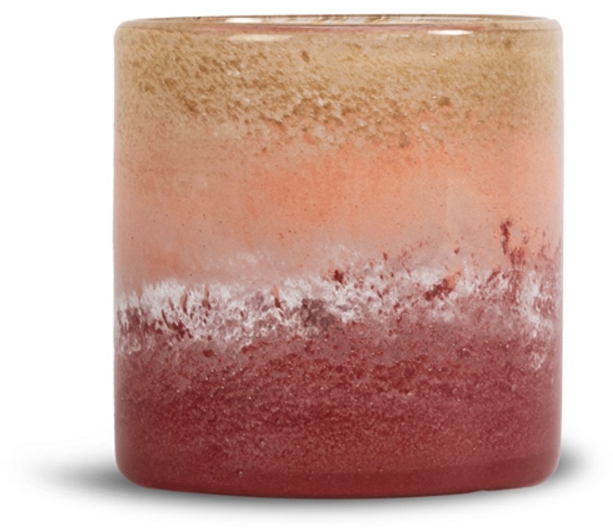 Byon Photophore-Vase Calore M Ø15cm Rose-beige-bordeaux