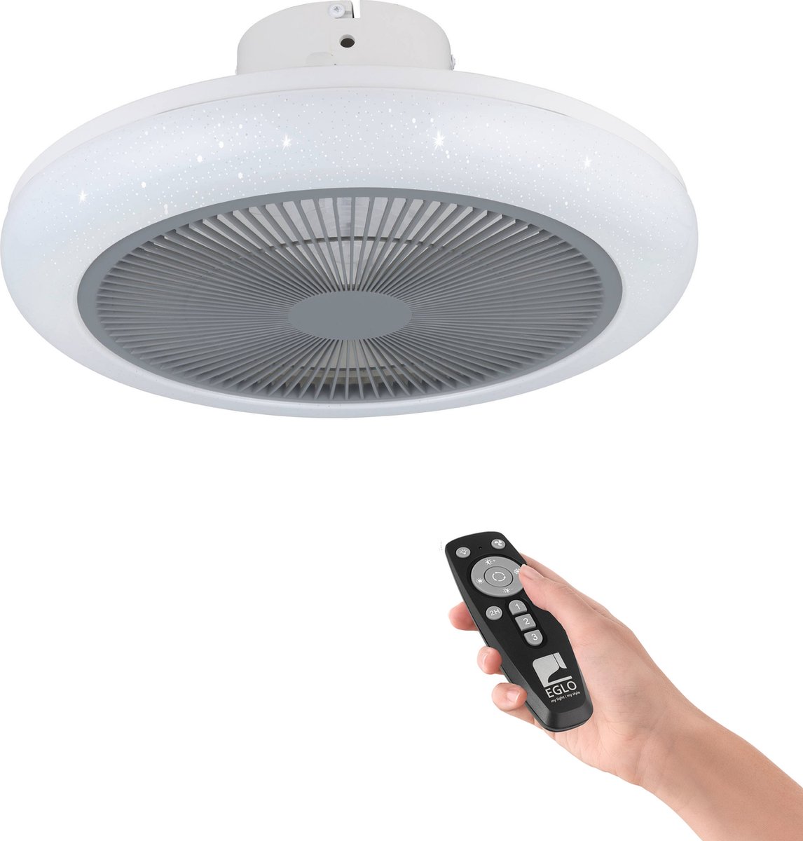 EGLO KOSTRENA VENTILATOR TW AC HVID/GRÅ
