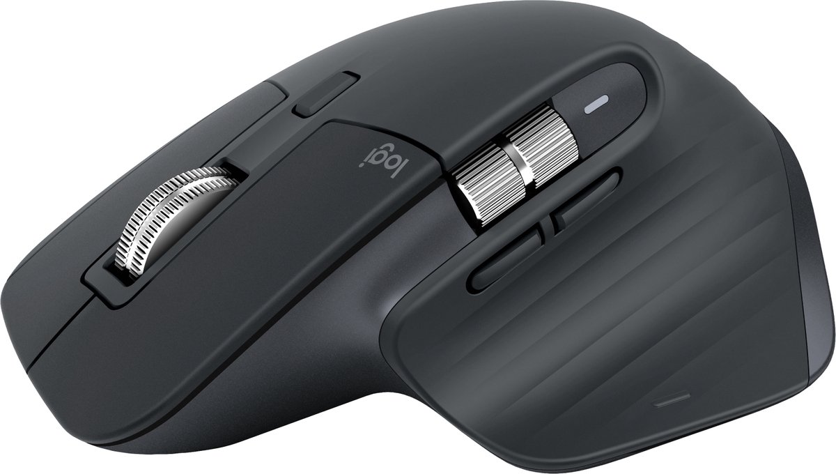 Logitech MX Master 3S (Bluetooth Edition) - Ergonomisk mus - Optisk - 7 knapper - Grå