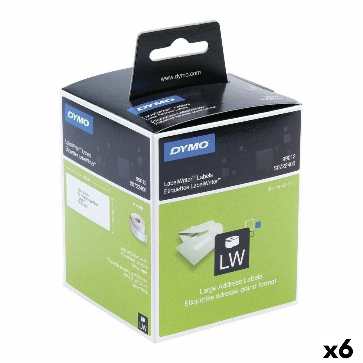DYMO LabelWriter - address labels - 520 label(s) - 36 x 89 mm