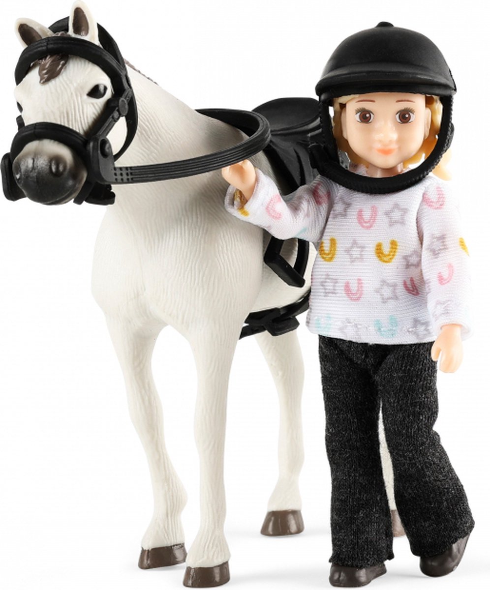 Lundby pigerytter m/hest & hjelm aftageligt tøj