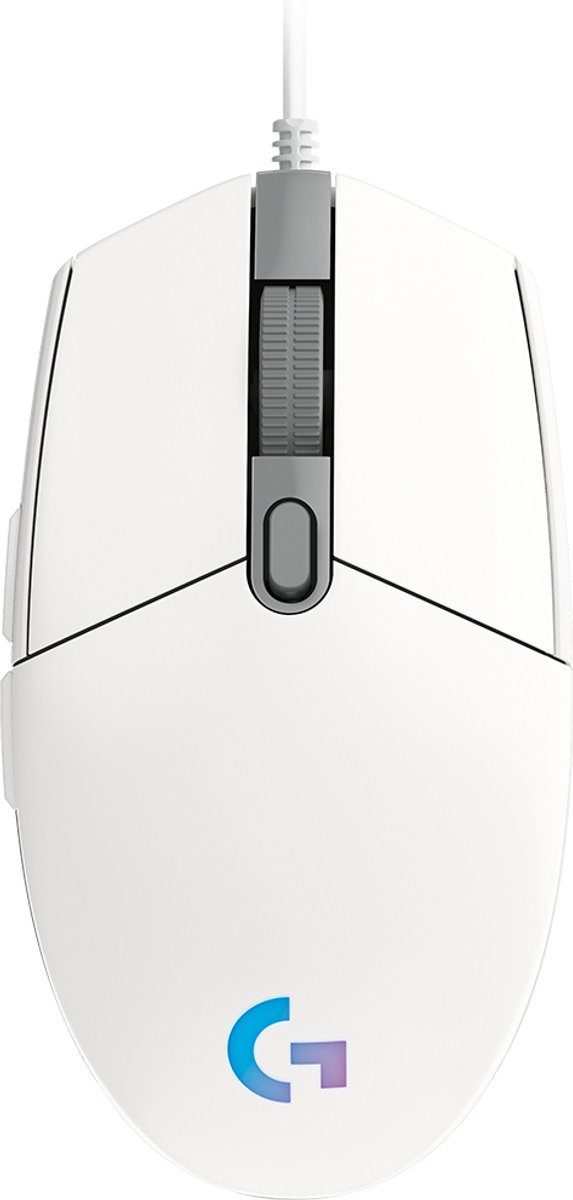 Logitech G203 LIGHTSYNC - White - Gaming Mus - Optisk - 6 knapper - Hvid med RGB-LED lys