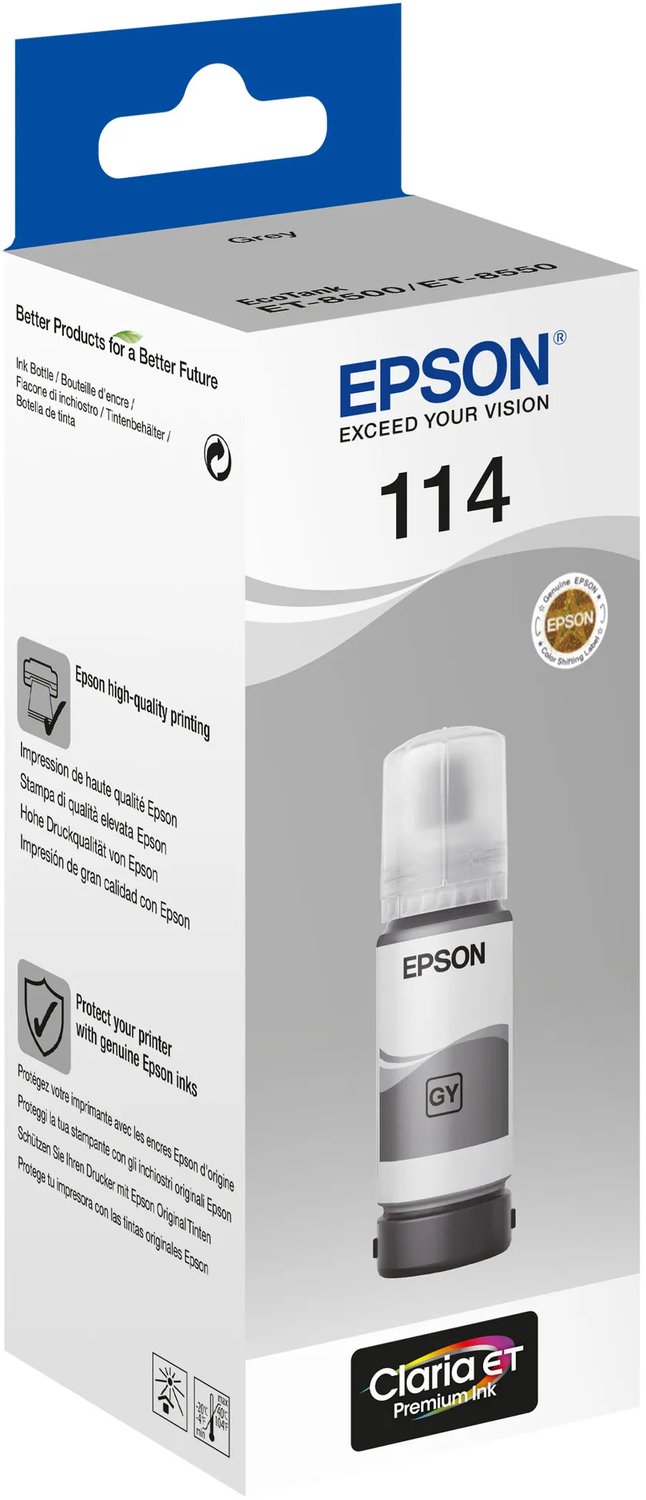 Epson 114 / C13T07B540 EcoTank Ink Refill 70 ml Grey
