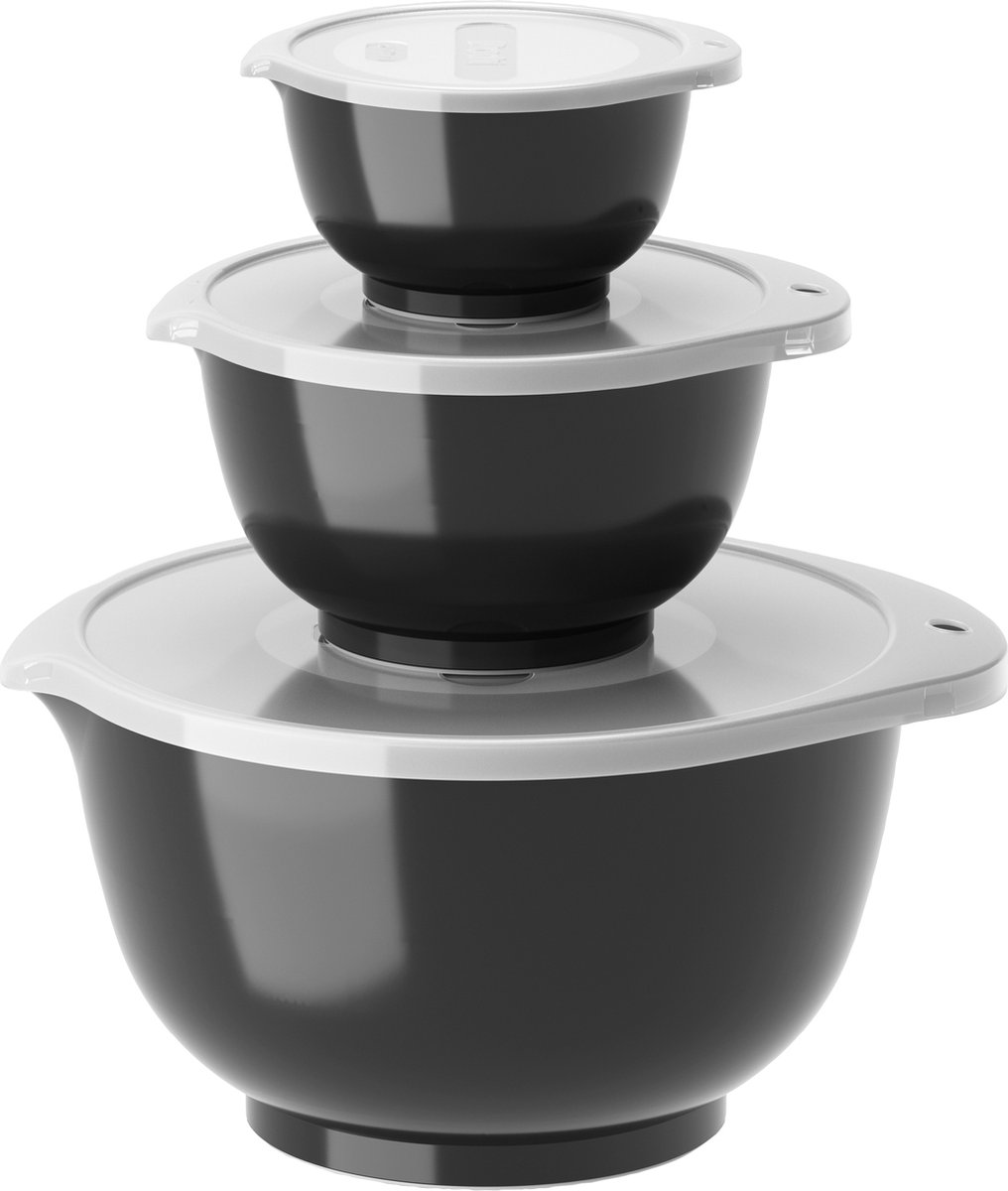 Rosti Ensemble de bols Margrethe, lot de 3 Noir