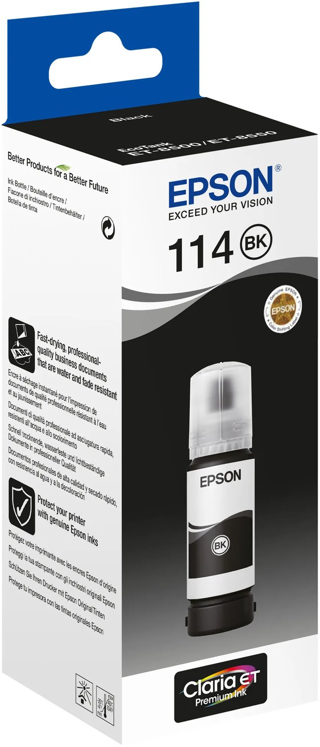 Epson 114 / C13T07A140 - EcoTank Ink - Refill 70 ml - Black