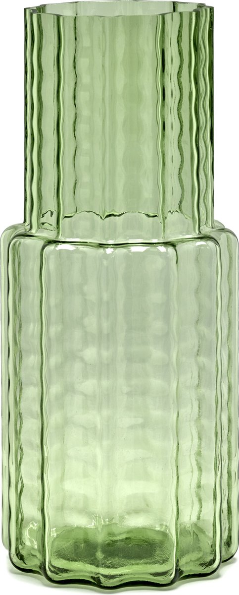 Serax Vase Waves 05 Ø16x35 cm Green-clear