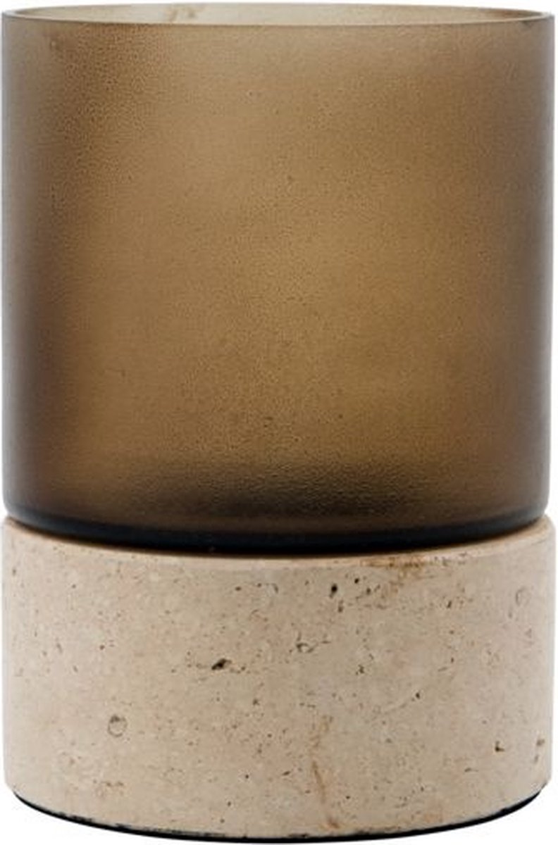 House Doctor Bougeoir Rivo 14 cm Marron