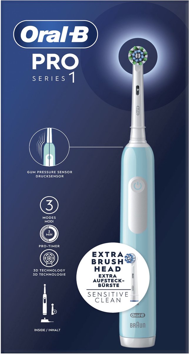 Oral-B Eltandbørste Pro1 Turkis + Ekstra Børstehoved