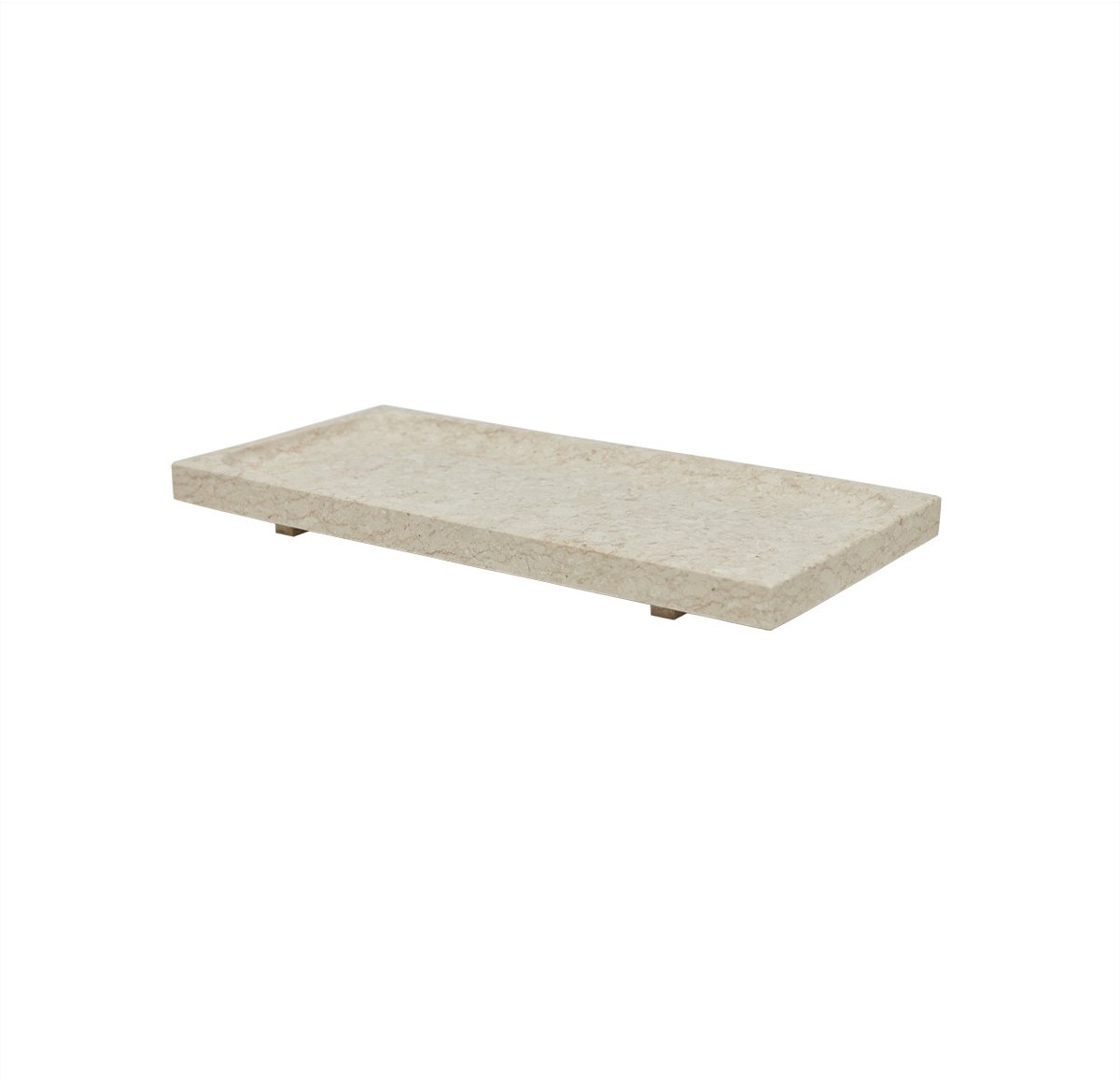 OYOY Plateau en marbre Savi 14x30 cm Beige