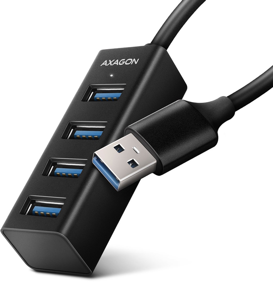 AXAGON SuperSpeed USB-A mini hub USB hub - USB 3.2 - 4 ports - Sort
