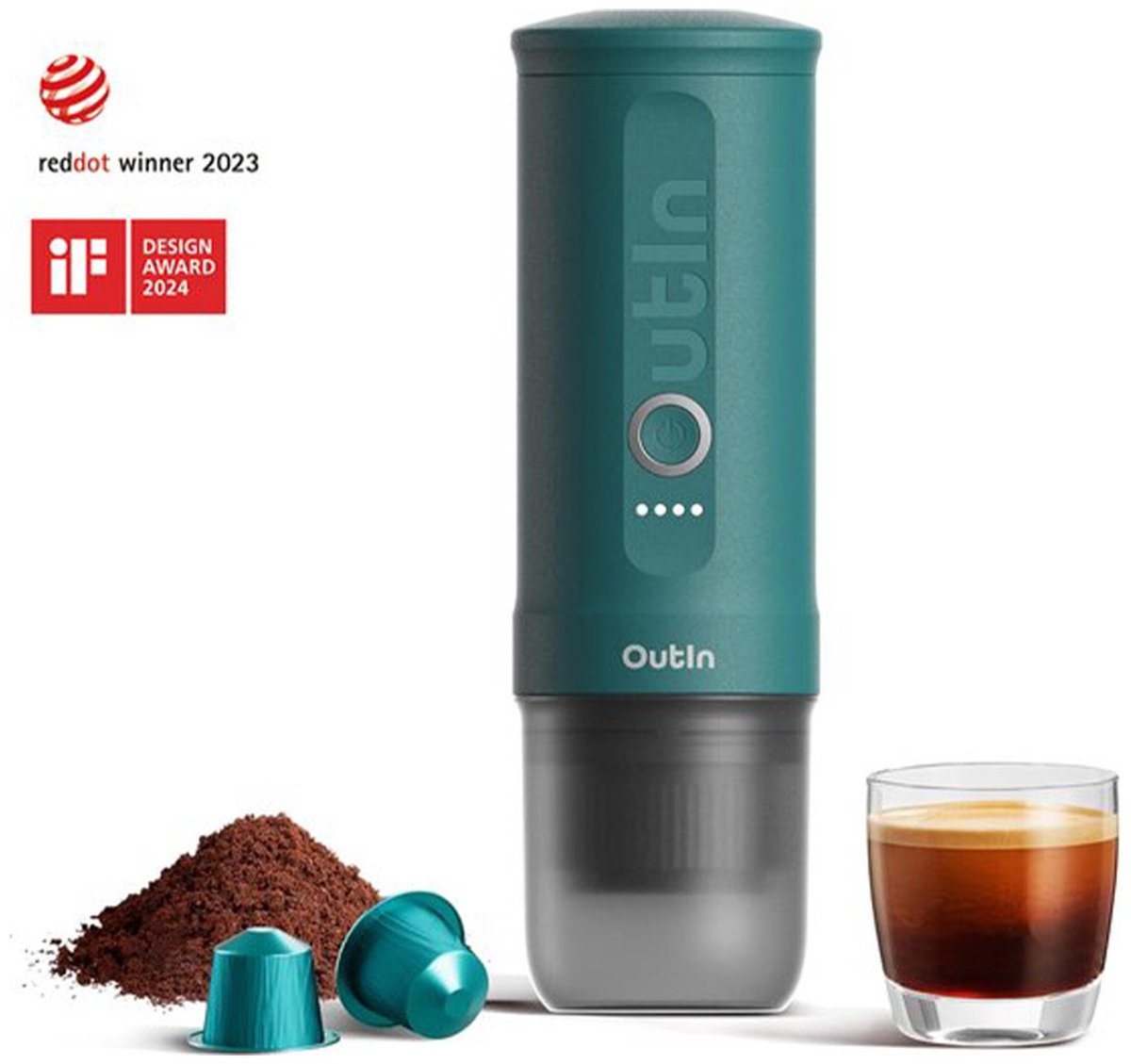 OUTIN Nano 7500mAh Portable Coffee Maker (Turquoise)
