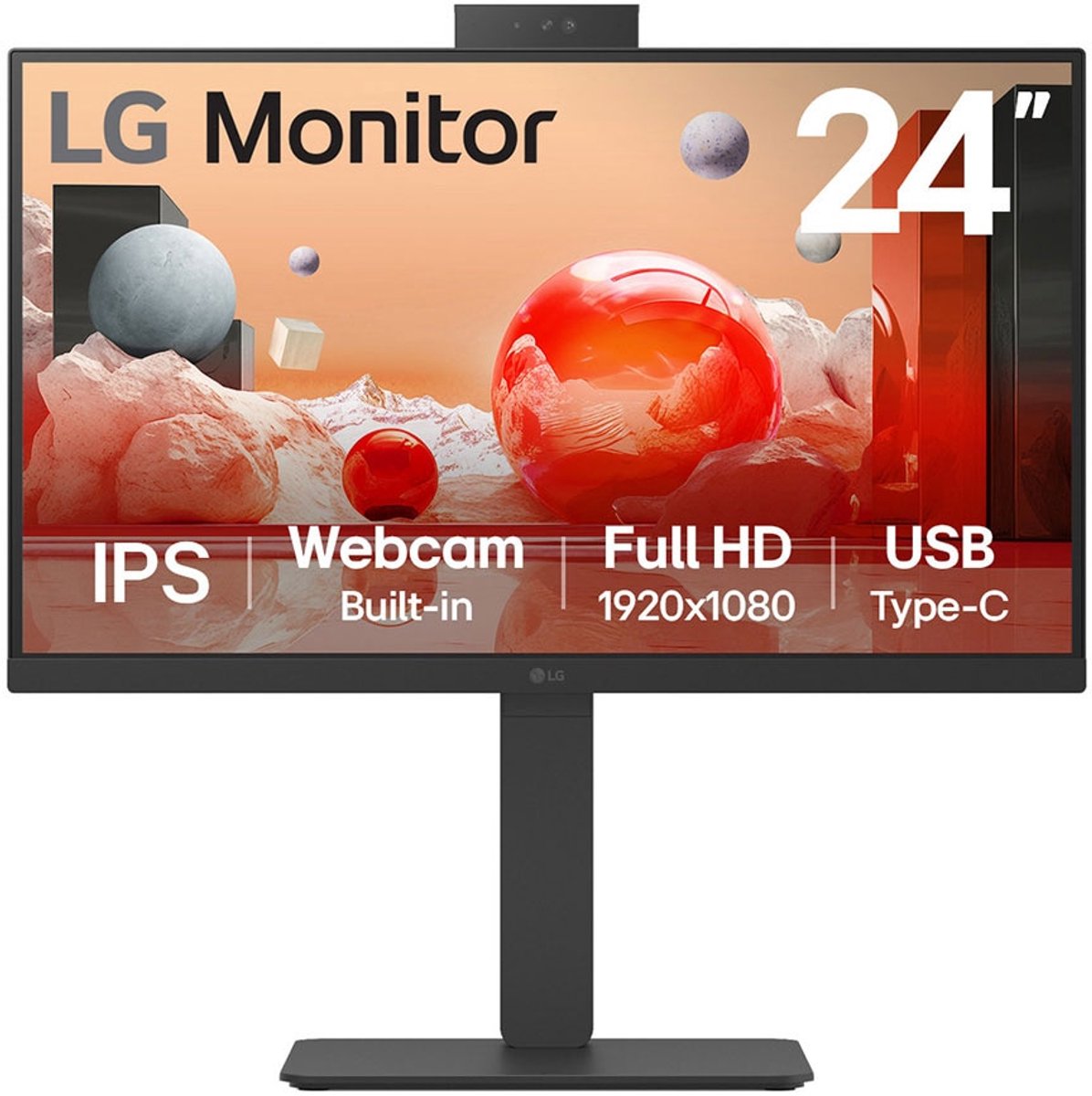 24" LG 24BA850-B - 1920x1080 (FHD) - 100Hz - IPS - 90W USB-C