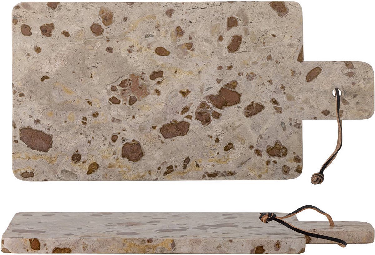 Bloomingville - Nukaka Cutting Board - Brown - Marble H 1.5cm B 20 cm