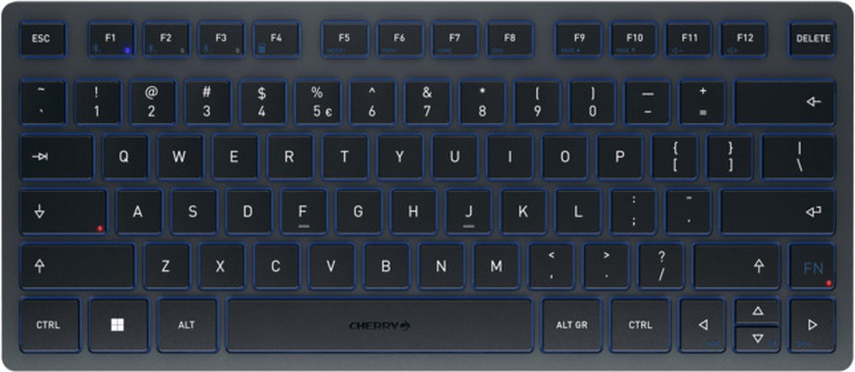 Cherry KW 7100 MINI BT - Tastatur - Europa - Blå