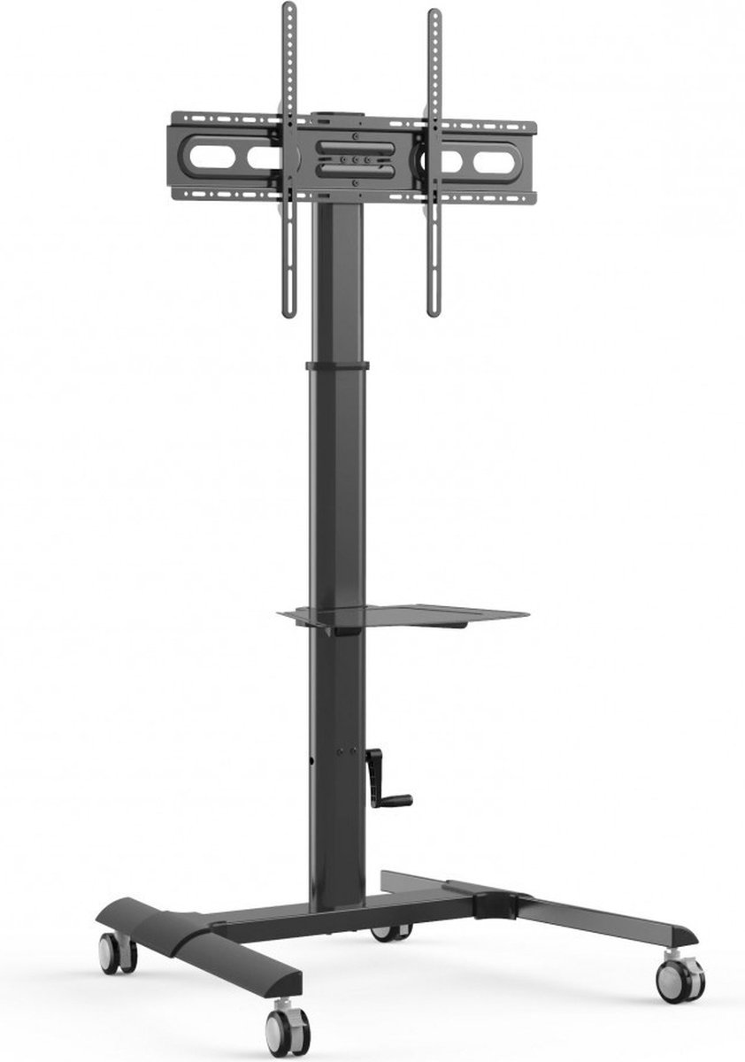 TECHLY cart - for LCD TV - with shelf - black - Maks 40 kg - Maks størrelse 70"
