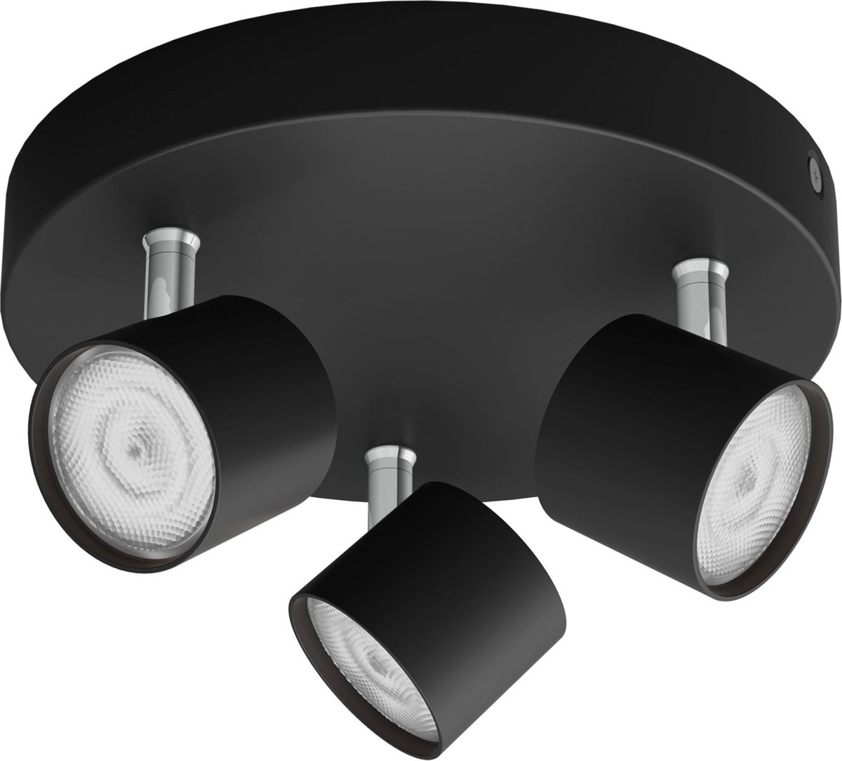 Philips STAR plate/spiral black 3x4.5W SELV Dim