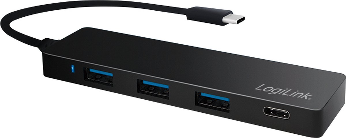 LogiLink Ultra-slim USB 3.2 Gen 1x1 USB-C 4-port hub USB hub - 4 ports - Sort