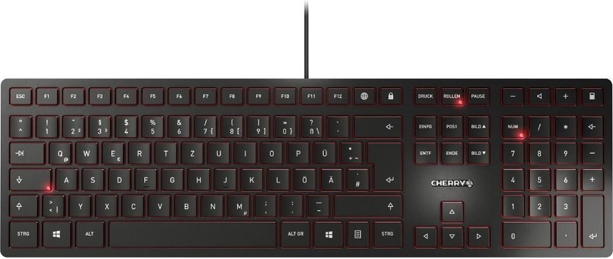 Cherry KC 6000 SLIM - Tastatur - Nordisk - Sort