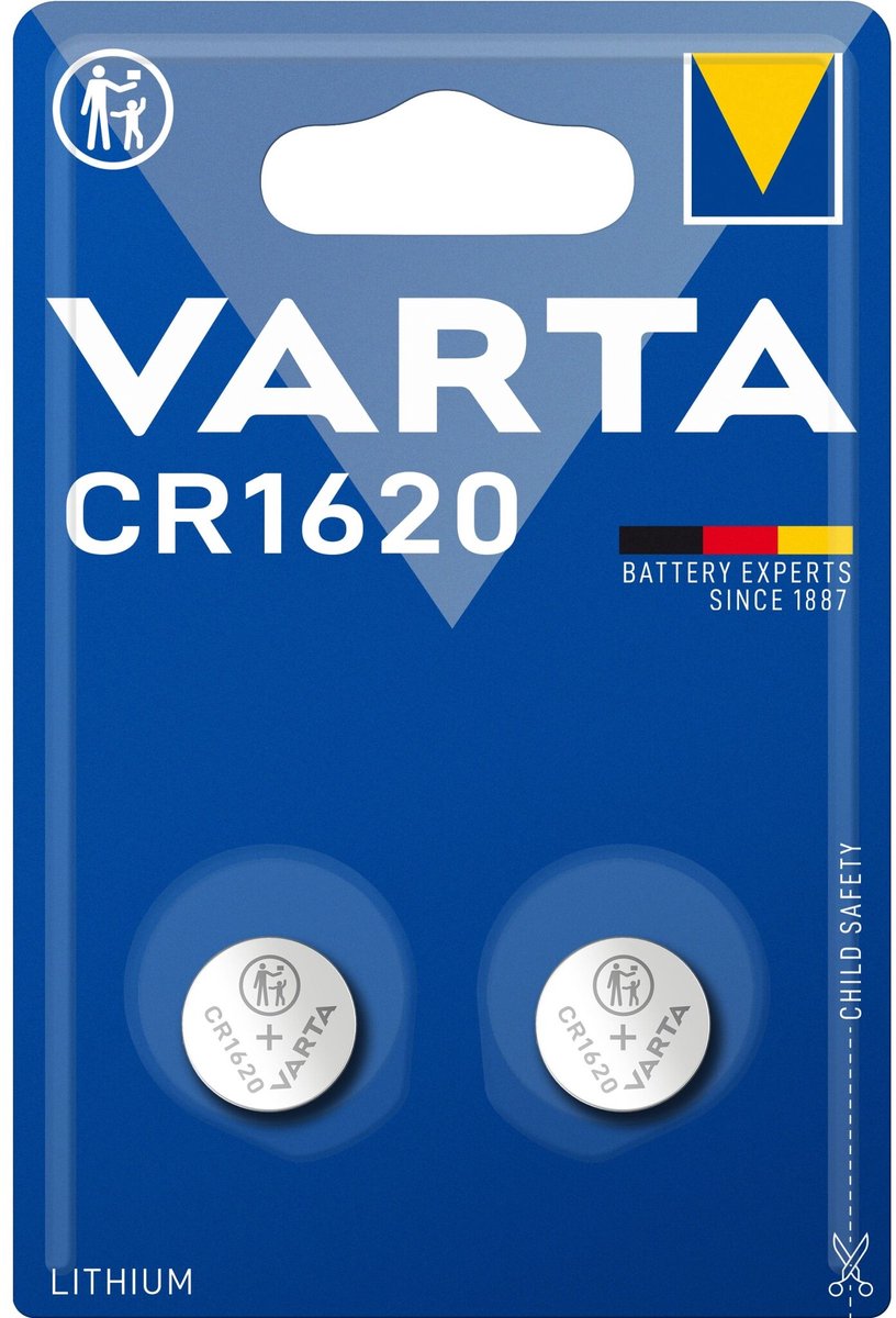 VARTA CR1620 Lithium Coin 2 Pack
