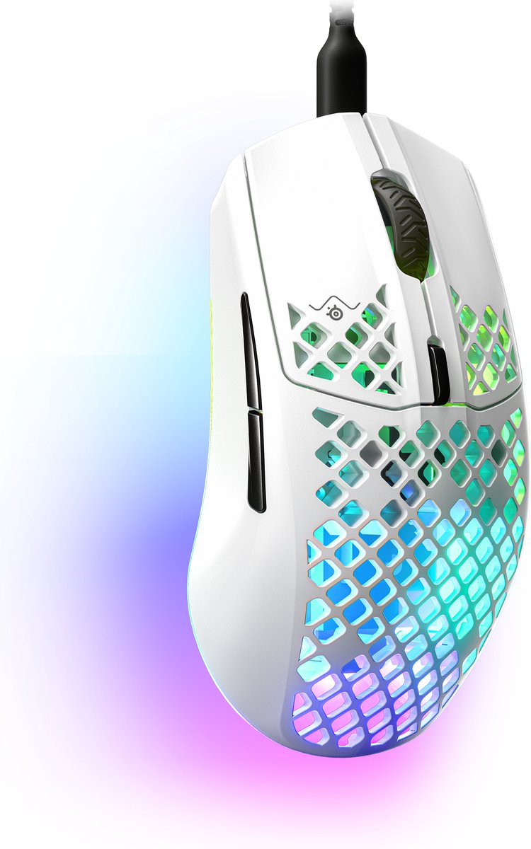 SteelSeries Aerox 3 2022 - Snow - Gaming Mus - Optisk - 6 knapper - Hvid