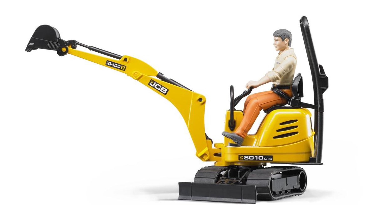 Bruder JCB Micro excavator 8010 CTS and construction worker