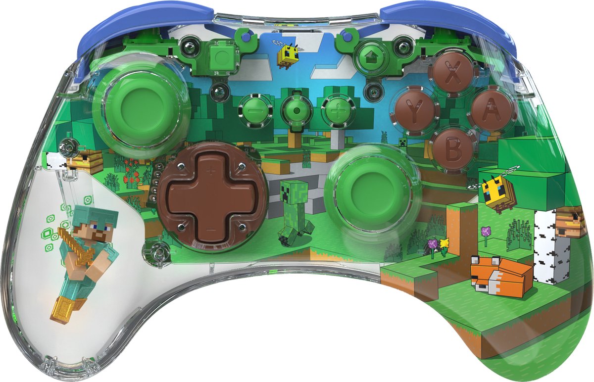 PDP REALMz - Minecraft Forest Biome - Wireless Controller - Nintendo Switch
