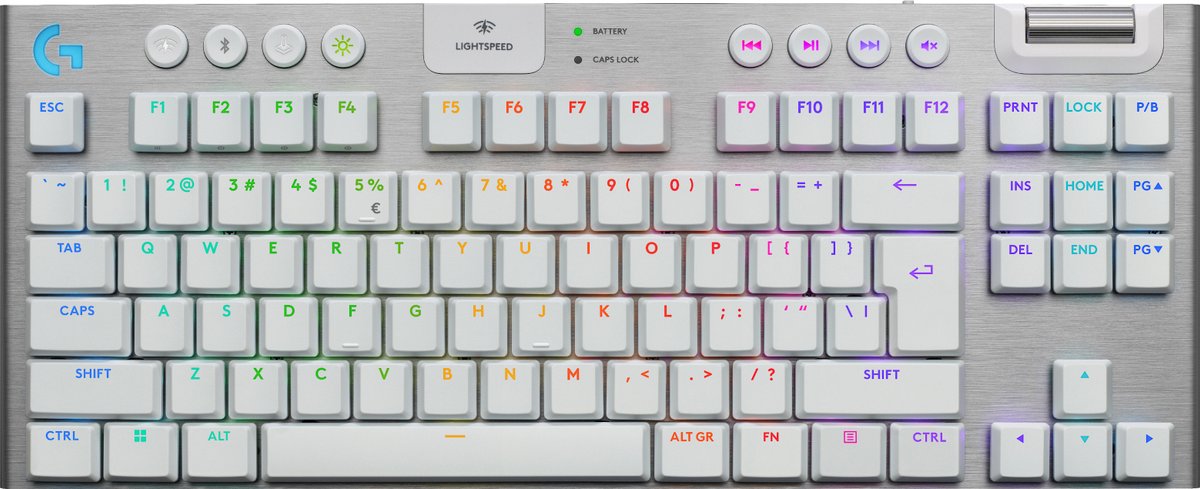 Logitech G915 X LIGHTSPEED - TKL - Tactile - 80 % (TKL) - Gaming Tastatur - Amerikansk engelsk - Hvid