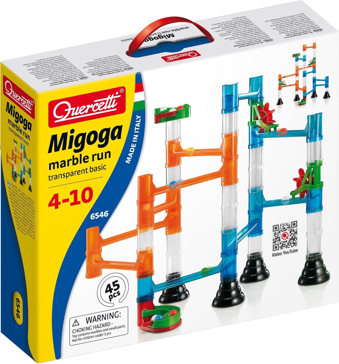 Quercetti Migoga Marble Run Transparent (45 pieces)