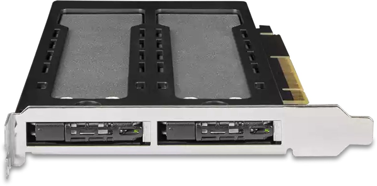 Icy dock ToughArmor MB842MP-B - storage mobile rack - 2 bay removable - M.2 NVMe Card - PCIe 4.0 x16