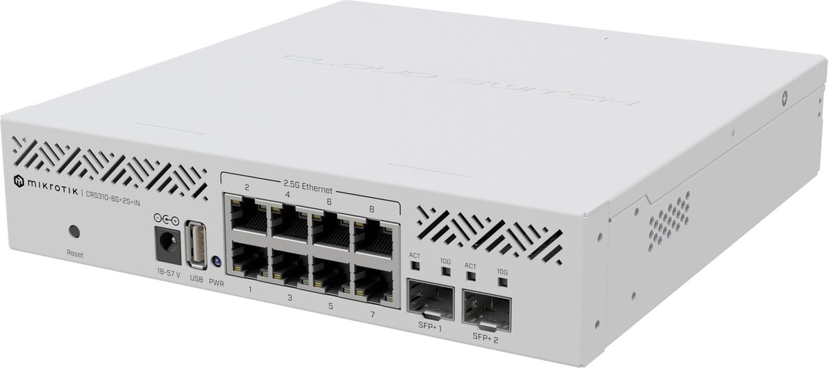 MikroTik CRS310-8G+2S+IN 10-Port Switch (2x SFP+ 10G / 8x 2.5G RJ45)