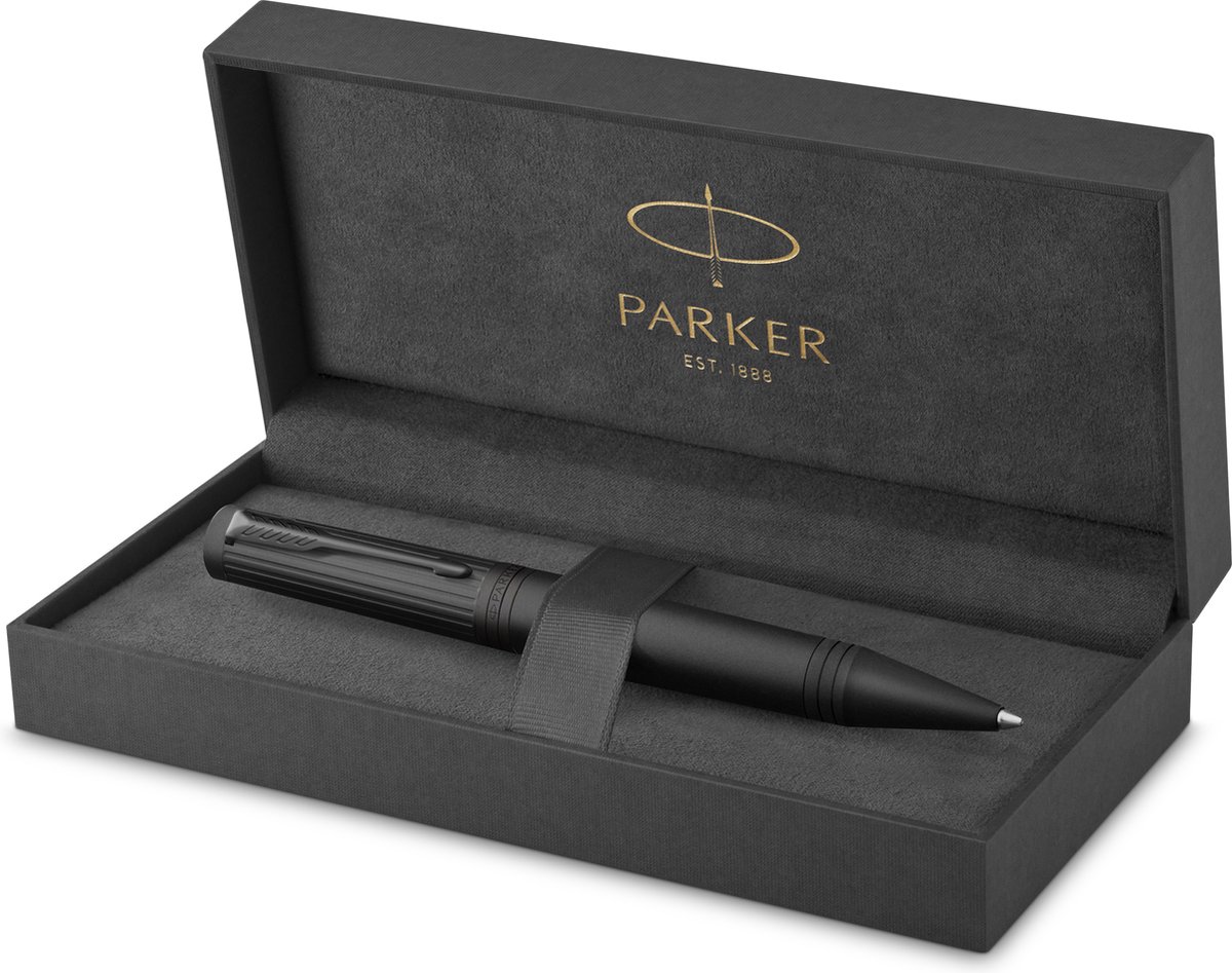 Parker Ingenuity kuglepen | Core Collection | Sort med sort trim | Medium Point med sort blæk | Gaveæske