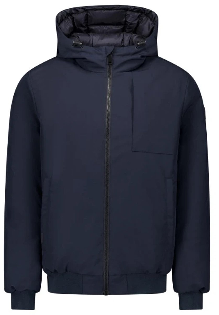 Hooded Reversible Winterjacke Herren Dark Navy Blue XL