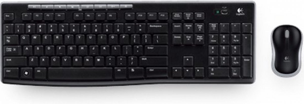 Logitech MK270 Wireless Combo - keyboard and mouse set - Czech - Tastatur & Mus sæt - Tjekkisk - Sort