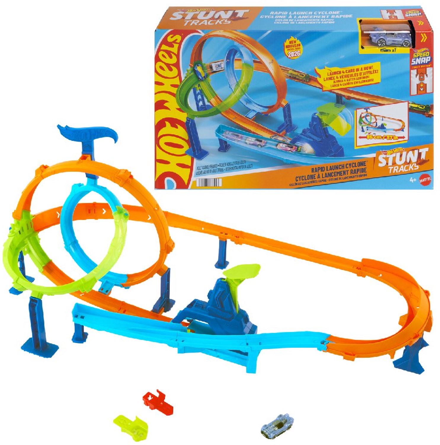 Hot Wheels Stunt Tracks Dobbelt loop-smash