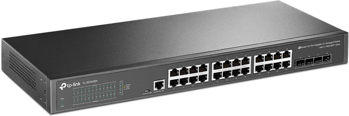TP-Link TL-SG3428X JetStream 24-Port Gigabit L2+ Managed Switch with 4 10GE SFP+ Slots