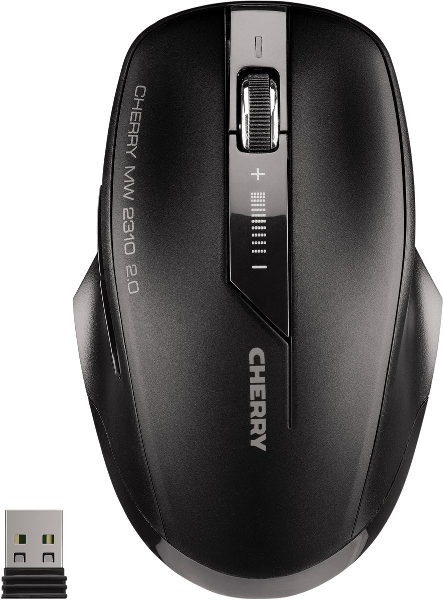 Cherry MW 2310 - Mus - Optisk - 6 knapper - Sort