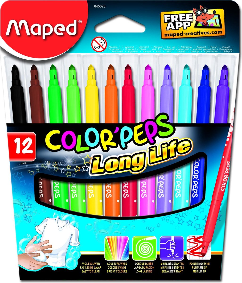 Maped Color'Peps Long Life tusser x12