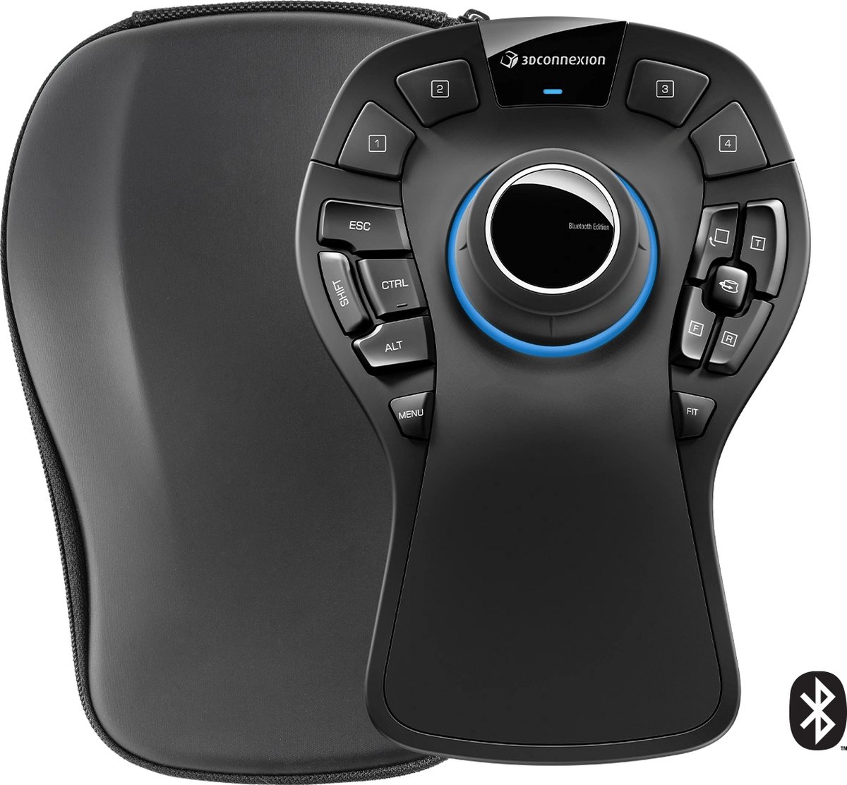 3Dconnexion SpaceMouse Pro Wireless - 3D mus - 15 knapper - Sort