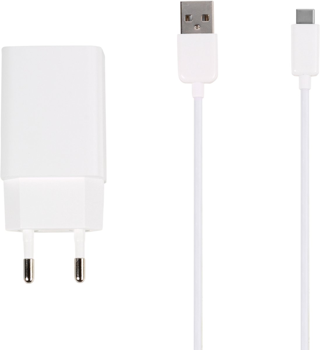 Vivanco Hjemmeoplader 3A 15W + USB-C kabel Hvit