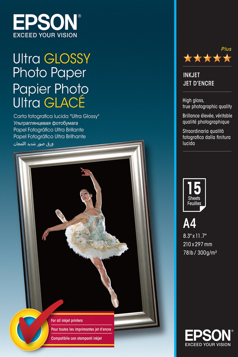 Epson Paper/Ultra Glossy A4 15sh 300gr