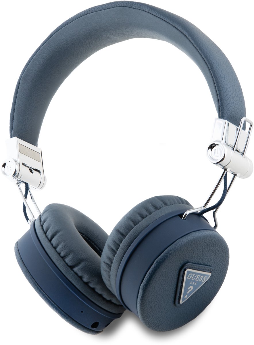 GUESS Bluetooth ENC GUBH70PGTSPSB on-ear headphones blue/blue Grained Classic Round Shape
