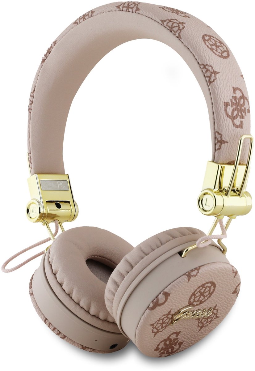 GUESS Bluetooth ENC GUBH70EPOSMW Brown/Brown Peony Script Round Shape Headphones