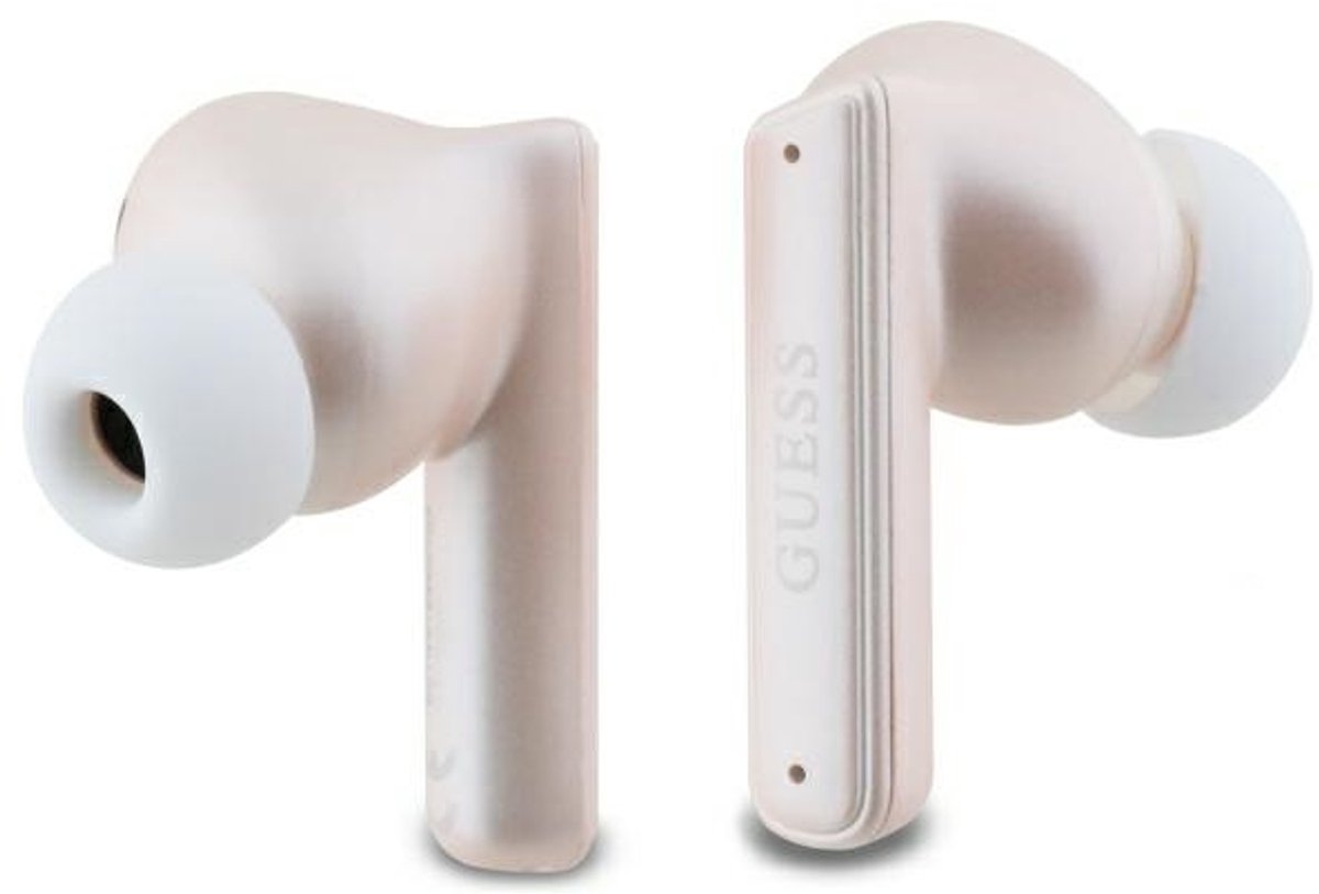GUESS Bluetooth Headphones GUTWST88MCTGP TWS + Docking Station Pink Capsule Printed Logo