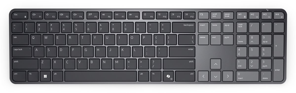 Dell Pro 7 KB726 - keyboard - Slim - QWERTY - Pan Nordic - graphite Input Device - Tastatur - Nordisk - Grå