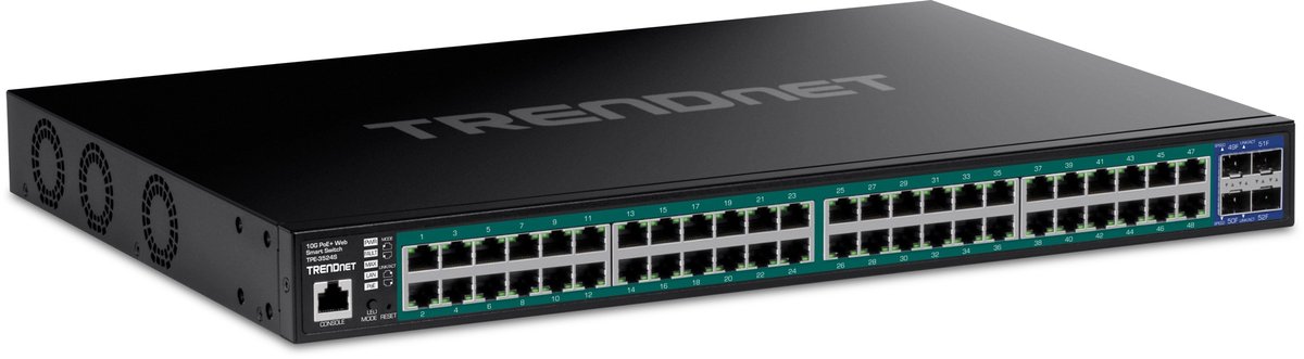 TRENDnet TPE-3524S 52-Port Gigabit Web Smart PoE+ Switch with 10G SFP+ Slots