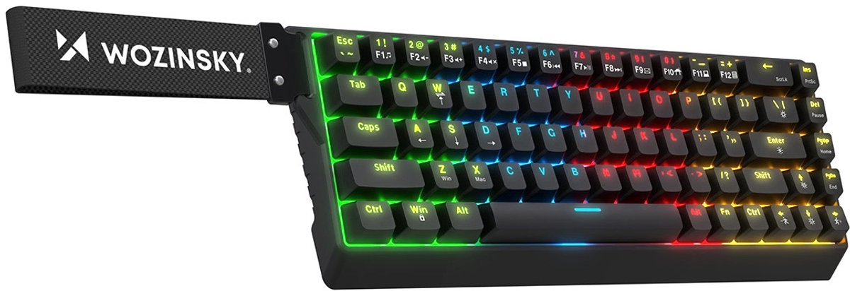 Wozinsky WKGP-1165 Mechanical RGB Backlit Gaming Keyboard - Black (US International ISO) - US International - Sort