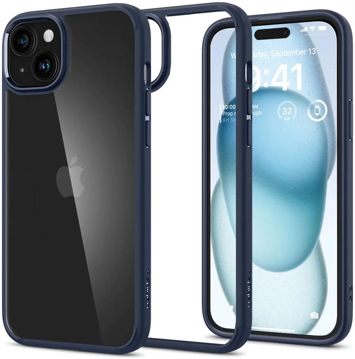 Spigen Ultra Hybrid - navy blue - iPhone 15