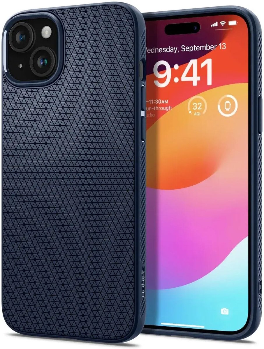 Spigen Liquid Air - navy blue - iPhone 15